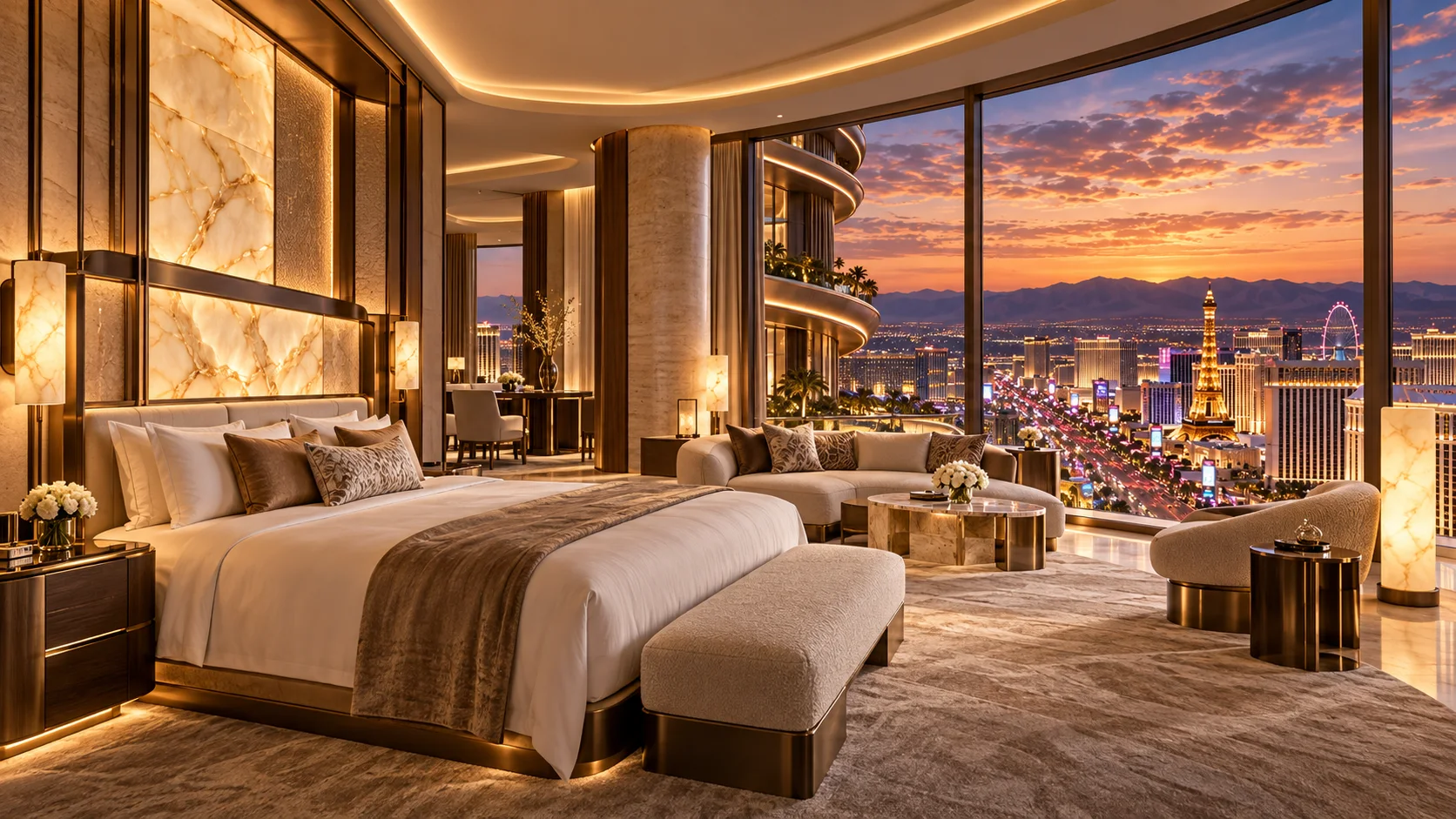 Segal Las Vegas: corner suite architectural visualization